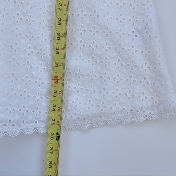 Lulu's White Let Your Heart Go Eyelet Mini Dress Size Large - Picture 9 of 9